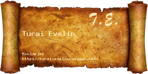Turai Evelin névjegykártya